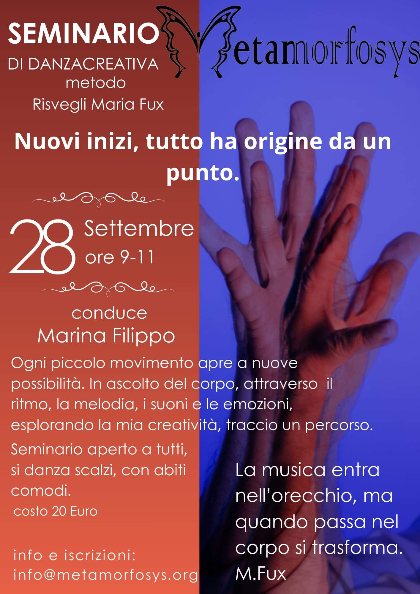 28 settembre – Seminario di Danza Creativa