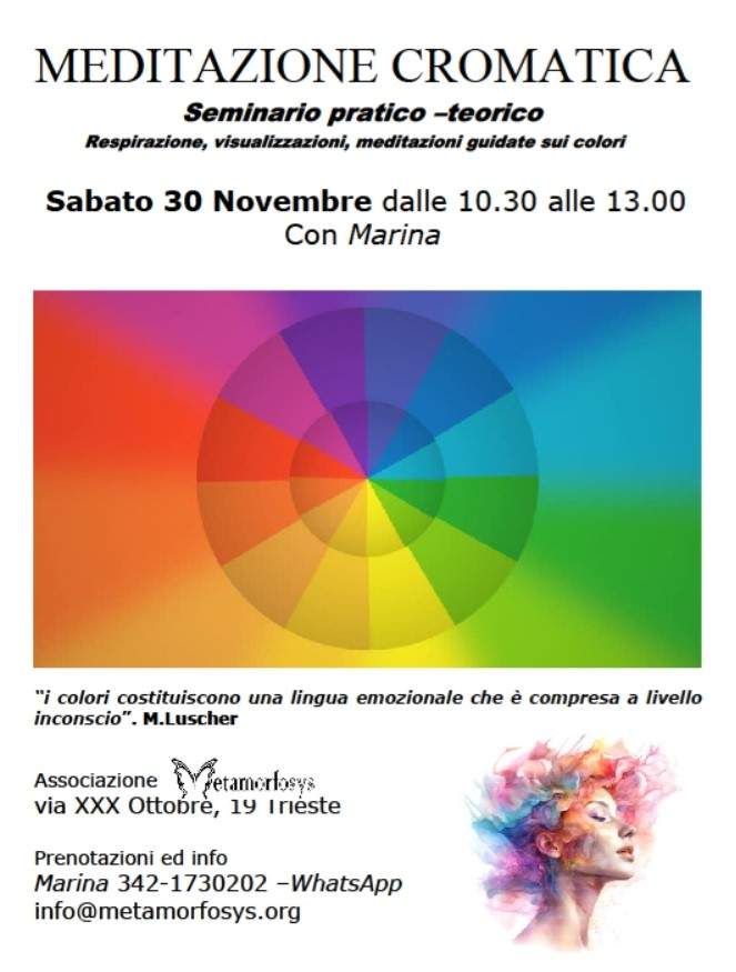 sabato 30 novembre: meditazione cromatica